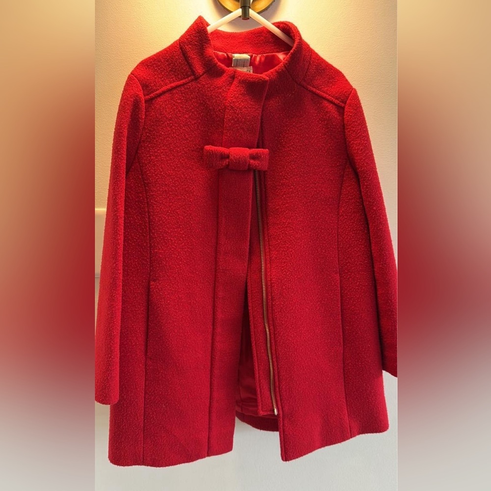 J. Crew Kids Red Pea Coat